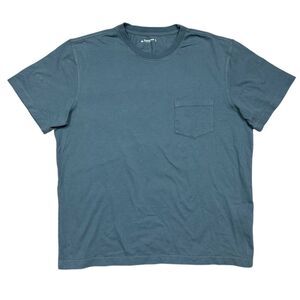 NWOT American Giant Men's L Blue Pocket Crew Neck T-Shirt Short Sleeve Basic